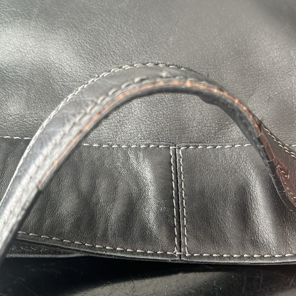 Coach Zoe Womens Black Leather Zipper Closure Hobo Shoulder Bag Purse - Picture 15 of 16